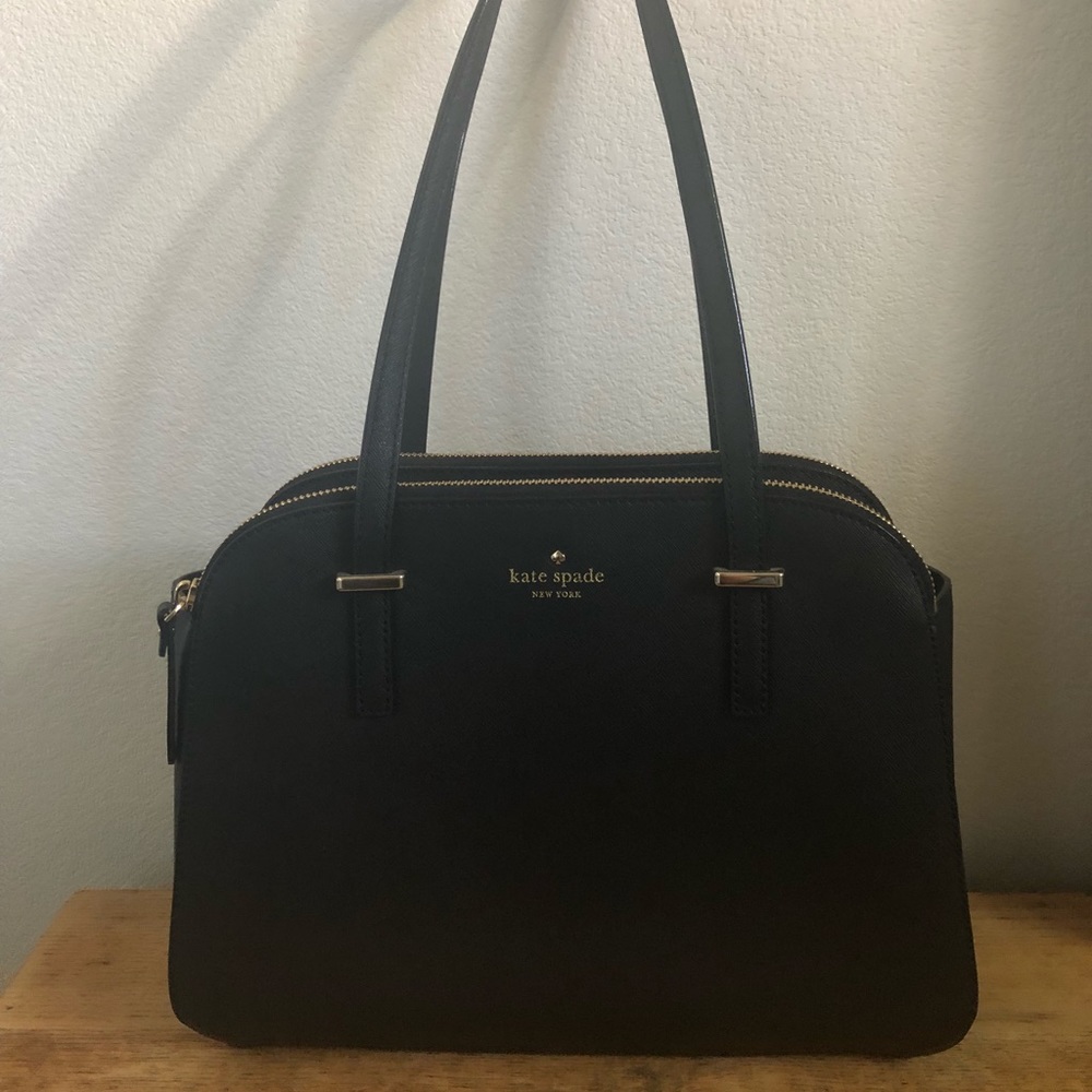 Kate Spade Cedar Tote Elissa Double Zip Black